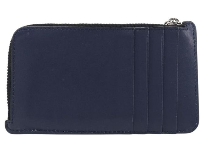 Tarjetero y monedero LOEWE William de Morgan de cuero Navy Silver Auth 200667M Plata Azul marino - vista 2