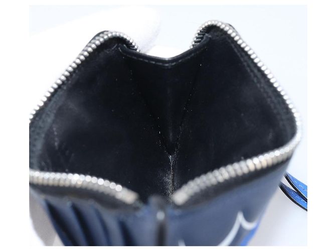Tarjetero y monedero LOEWE William de Morgan de cuero Navy Silver Auth 200667M Plata Azul marino - vista 20