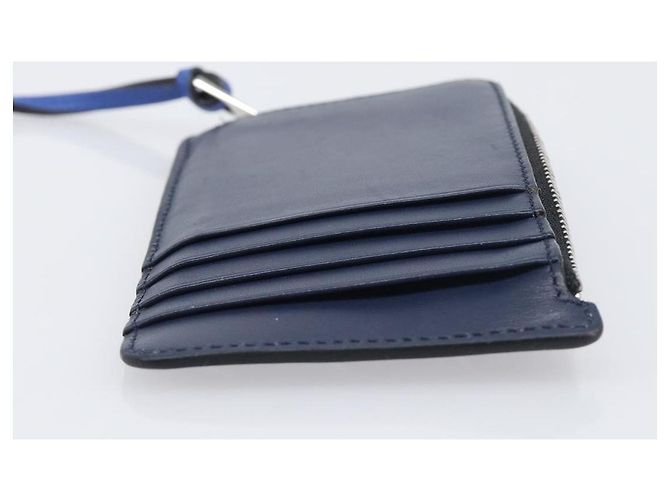 Tarjetero y monedero LOEWE William de Morgan de cuero Navy Silver Auth 200667M Plata Azul marino - vista 22