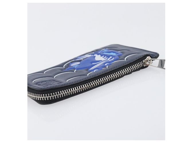 Tarjetero y monedero LOEWE William de Morgan de cuero Navy Silver Auth 200667M Plata Azul marino - vista 5