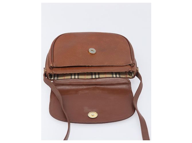 Borsa a tracolla Burberrys in pelle marrone e oro Auth 199618 D'oro - vista 10