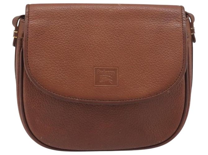 Borsa a tracolla Burberrys in pelle marrone e oro Auth 199618 D'oro - vista 13