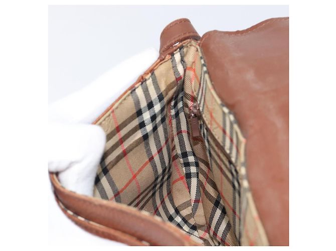 Borsa a tracolla Burberrys in pelle marrone e oro Auth 199618 D'oro - vista 19