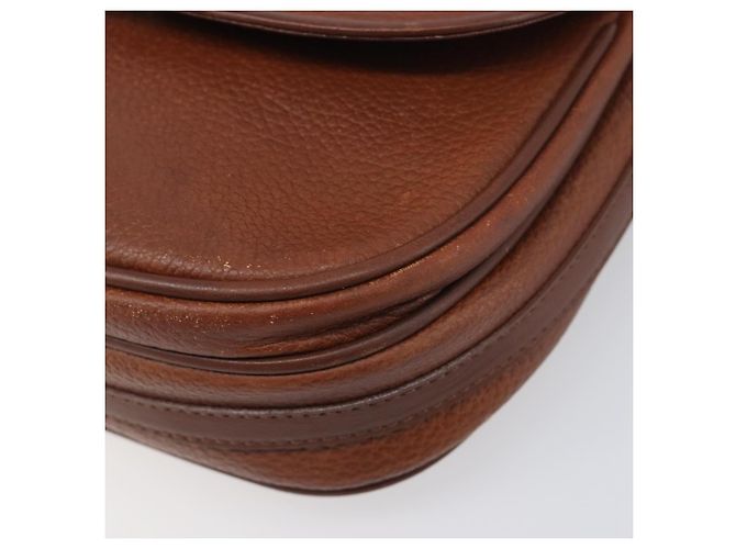 Borsa a tracolla Burberrys in pelle marrone e oro Auth 199618 D'oro - vista 9