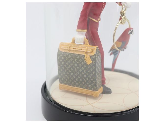 LOUIS VUITTON Pageboy Snow Globe Glass Red Clear LV Auth 196889A - view 10