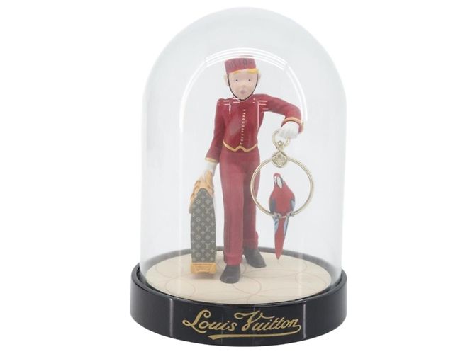 LOUIS VUITTON Pageboy Snow Globe Glass Red Clear LV Auth 196889A - view 13