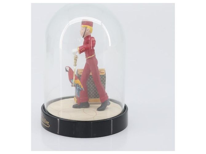 LOUIS VUITTON Pageboy Snow Globe Glass Red Clear LV Auth 196889A - view 3