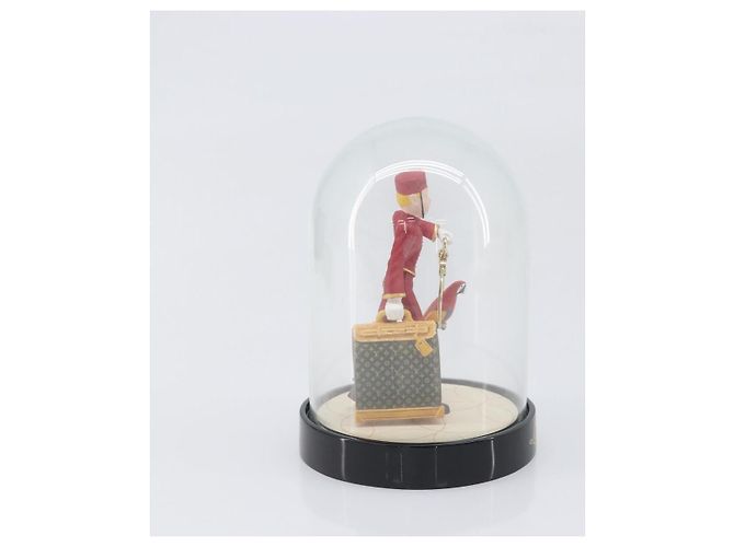 LOUIS VUITTON Pageboy Snow Globe Glass Red Clear LV Auth 196889A - view 4