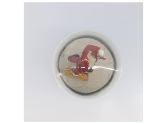 LOUIS VUITTON Pageboy Snow Globe Glass Red Clear LV Auth 196889A - view 5