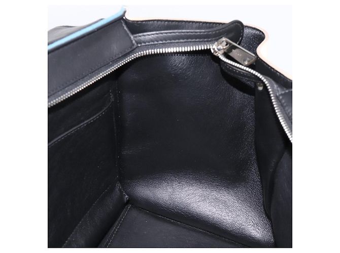 Céline Borsa a Mano CELINE Trapeze Lana 2way Beige Silver Auth 198538V Argento - vista 22