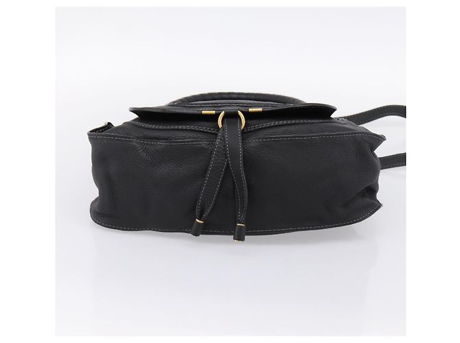 Chloé Chloe Marcie Handtasche Leder 2way Schwarz Gold Auth yk20751V Golden - Ansicht 11