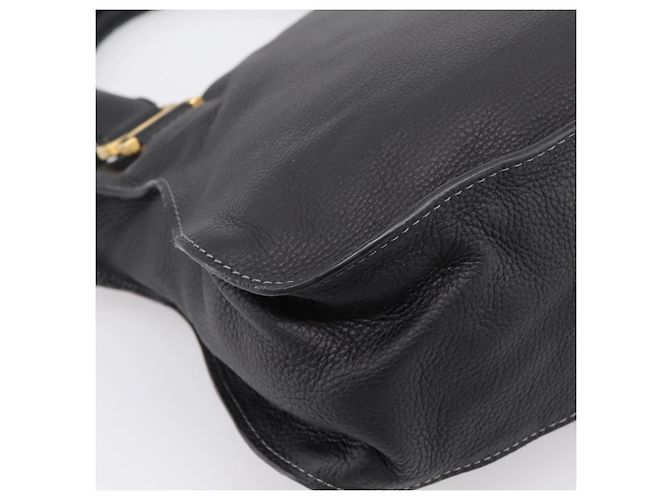 Chloé Chloe Marcie Handtasche Leder 2way Schwarz Gold Auth yk20751V Golden - Ansicht 15