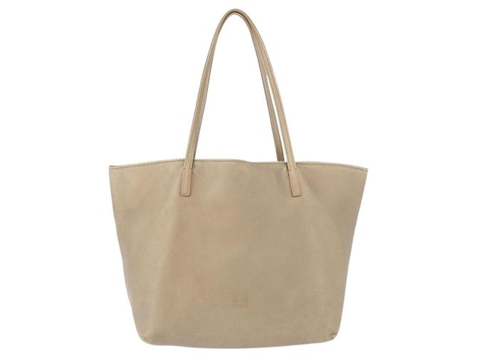 Sac Tote LOEWE en cuir doré authentique ka5825 - vue 13
