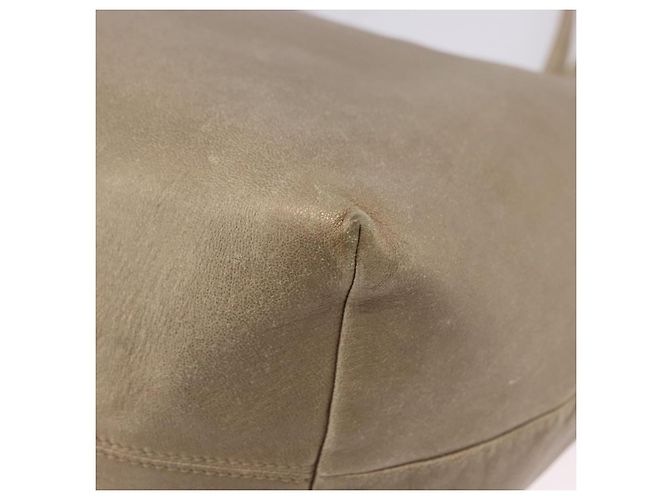 Sac Tote LOEWE en cuir doré authentique ka5825 - vue 15
