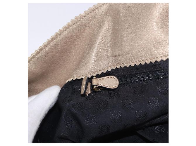 Sac Tote LOEWE en cuir doré authentique ka5825 - vue 20