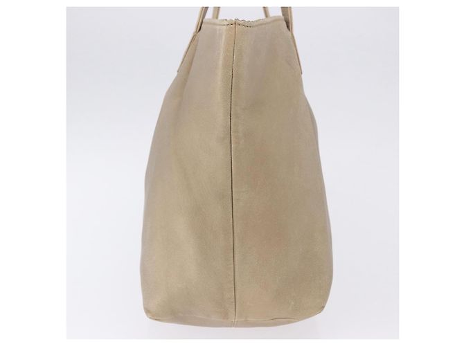 Sac Tote LOEWE en cuir doré authentique ka5825 - vue 4