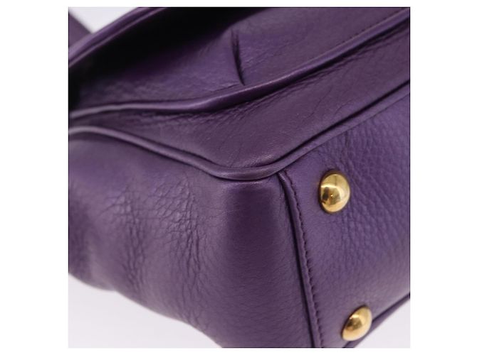 Borsa a mano GUCCI in pelle viola tono oro 282481 Auth ep15662V Porpora - vista 10