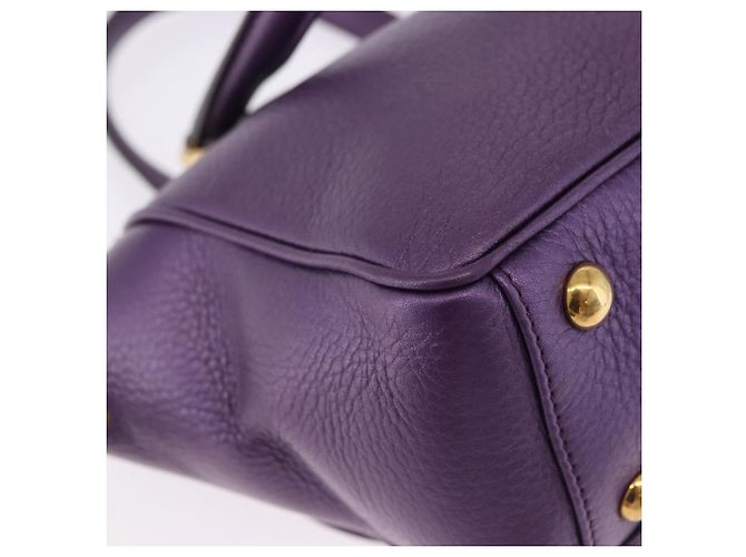 Borsa a mano GUCCI in pelle viola tono oro 282481 Auth ep15662V Porpora - vista 12