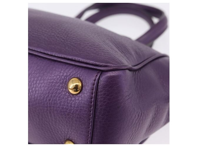 Borsa a mano GUCCI in pelle viola tono oro 282481 Auth ep15662V Porpora - vista 13