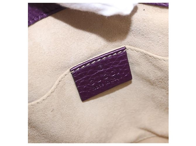 Borsa a mano GUCCI in pelle viola tono oro 282481 Auth ep15662V Porpora - vista 16
