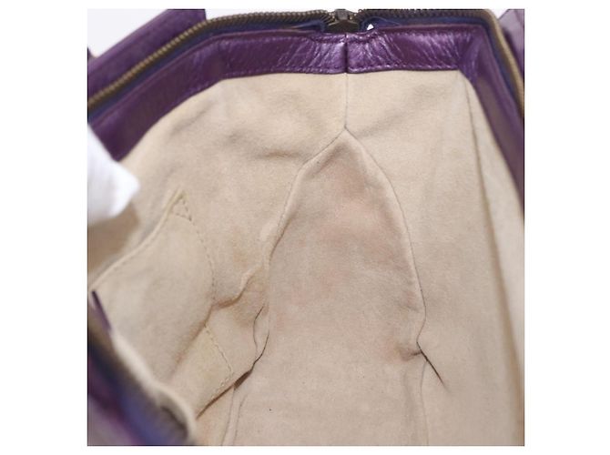Borsa a mano GUCCI in pelle viola tono oro 282481 Auth ep15662V Porpora - vista 18