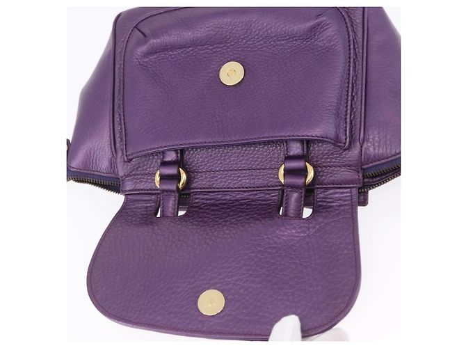 Borsa a mano GUCCI in pelle viola tono oro 282481 Auth ep15662V Porpora - vista 21