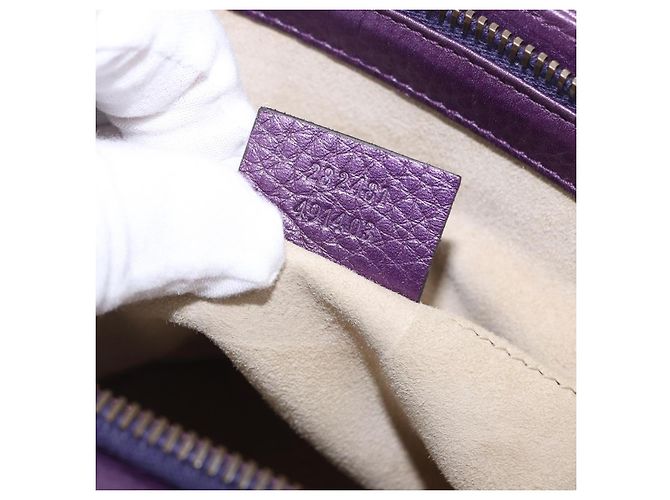Borsa a mano GUCCI in pelle viola tono oro 282481 Auth ep15662V Porpora - vista 23