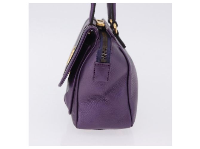 Borsa a mano GUCCI in pelle viola tono oro 282481 Auth ep15662V Porpora - vista 4
