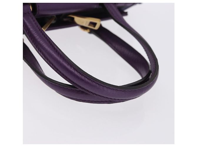 Borsa a mano GUCCI in pelle viola tono oro 282481 Auth ep15662V Porpora - vista 7
