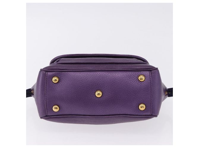 Borsa a mano GUCCI in pelle viola tono oro 282481 Auth ep15662V Porpora - vista 9