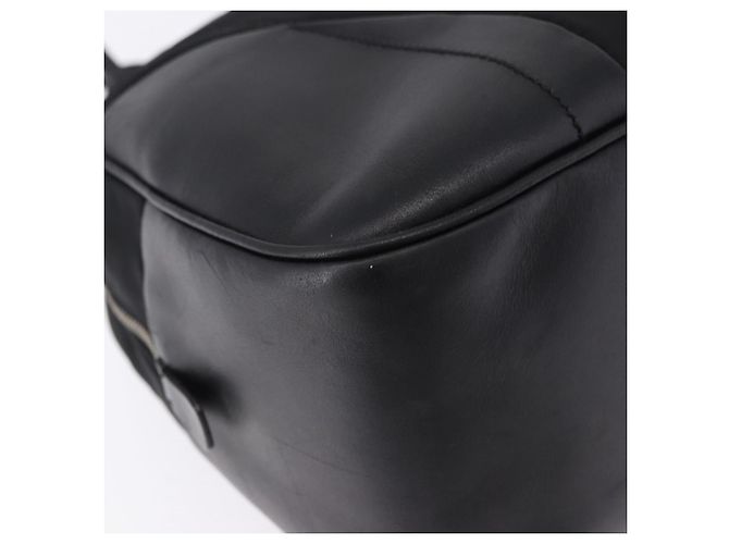 Borsa Tote PRADA Nylon Nero Argento Auth 197707V - vista 16