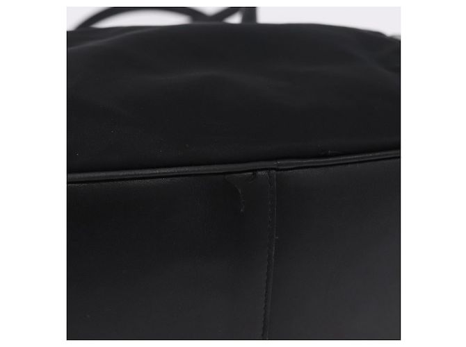 Borsa Tote PRADA Nylon Nero Argento Auth 197707V - vista 6