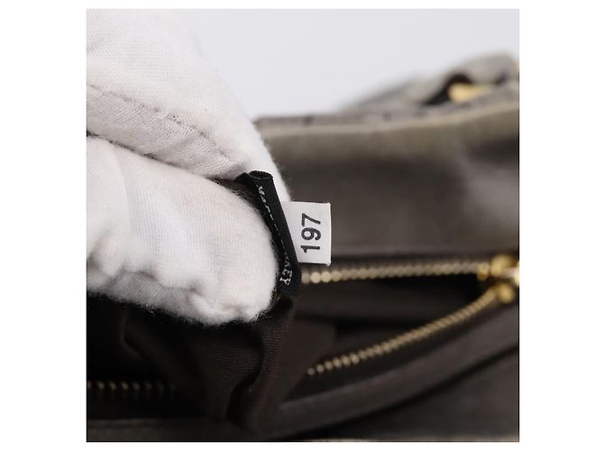 Borsa a mano Miu Miu Matelassé in pelle 2way Grigio Oro Auth 200159V Marrone D'oro - vista 12