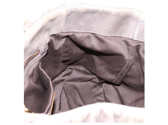 Borsa a mano Miu Miu Matelassé in pelle 2way Grigio Oro Auth 200159V Marrone D'oro - vista 20