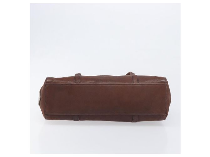 Borsa a tracolla PRADA in pelle marrone argento Auth yk20802SAV - vista 5