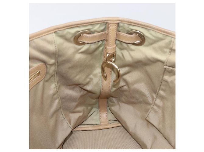 Bolso Tote Christian Dior Lady Dior Canage Canvas Beige Tono Dorado Auth 198943 - vista 20