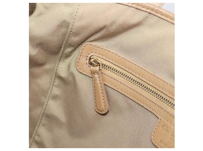 Bolso Tote Christian Dior Lady Dior Canage Canvas Beige Tono Dorado Auth 198943 - vista 22