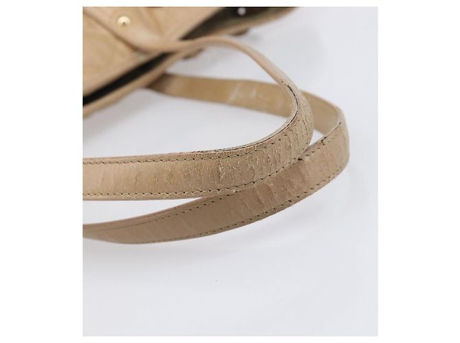 Bolso Tote Christian Dior Lady Dior Canage Canvas Beige Tono Dorado Auth 198943 - vista 8