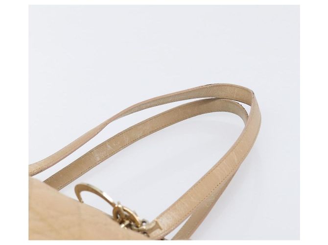 Bolso Tote Christian Dior Lady Dior Canage Canvas Beige Tono Dorado Auth 198943 - vista 9