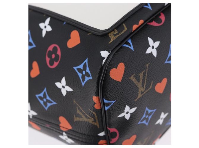 Borsa Tote LOUIS VUITTON Monogram Game On Neverfull MM Nero M57483 Auth SW2669SM Monogramma - vista 14