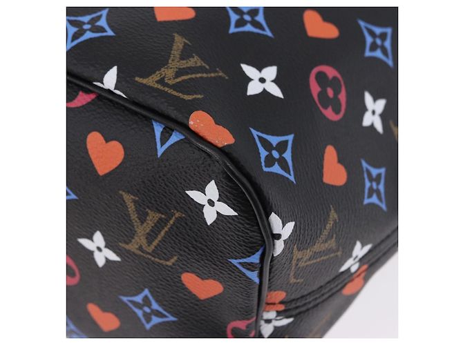Borsa Tote LOUIS VUITTON Monogram Game On Neverfull MM Nero M57483 Auth SW2669SM Monogramma - vista 15