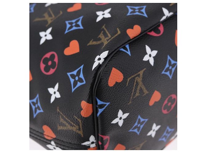 Borsa Tote LOUIS VUITTON Monogram Game On Neverfull MM Nero M57483 Auth SW2669SM Monogramma - vista 16