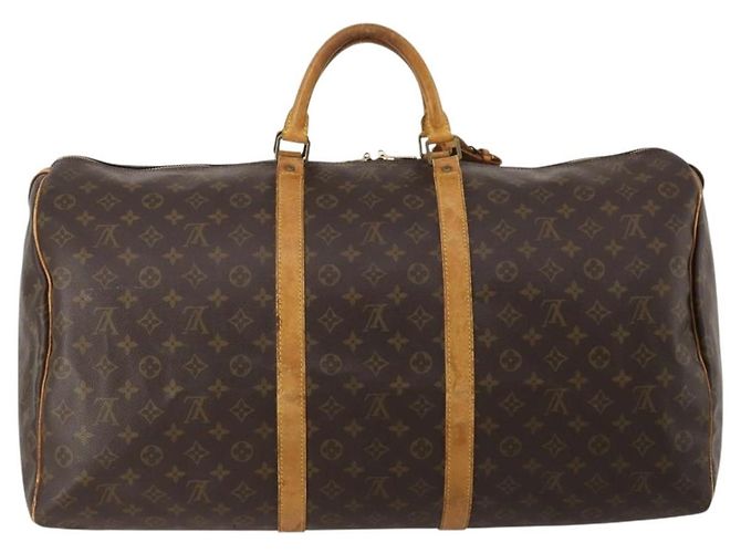 LOUIS VUITTON Monogram Keepall 60 Boston Bag M41422 LV Auth 195400 Monogramma - vista 2