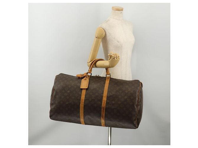 LOUIS VUITTON Monogram Keepall 60 Boston Bag M41422 LV Auth 195400 Monogramma - vista 23