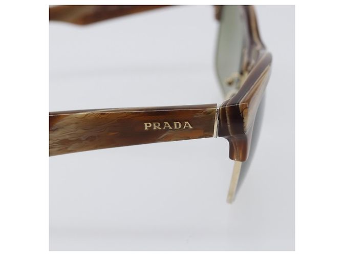 Occhiali da sole PRADA plastica Brown Auth BA15184 Marrone - vista 8