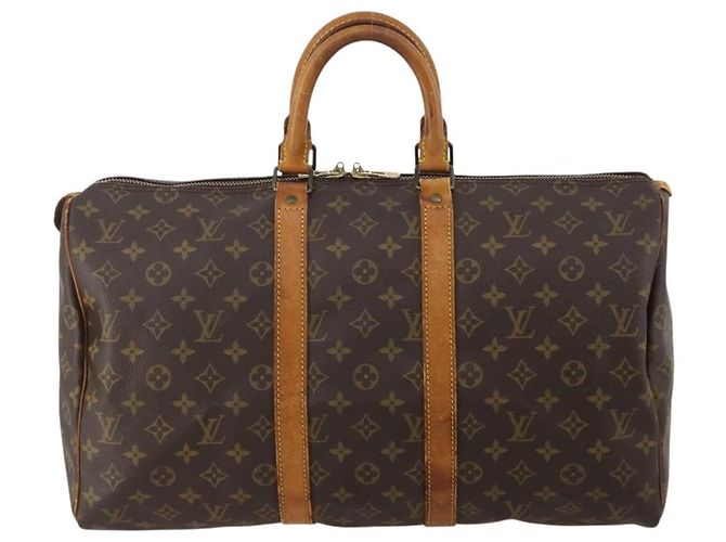 LOUIS VUITTON Monogram Keepall 45 Boston Bag M41428 LV Auth 198543 Monogramma - vista 13