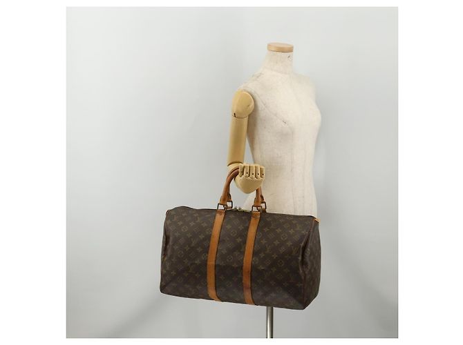 LOUIS VUITTON Monogram Keepall 45 Boston Bag M41428 LV Auth 198543 Monogramma - vista 23