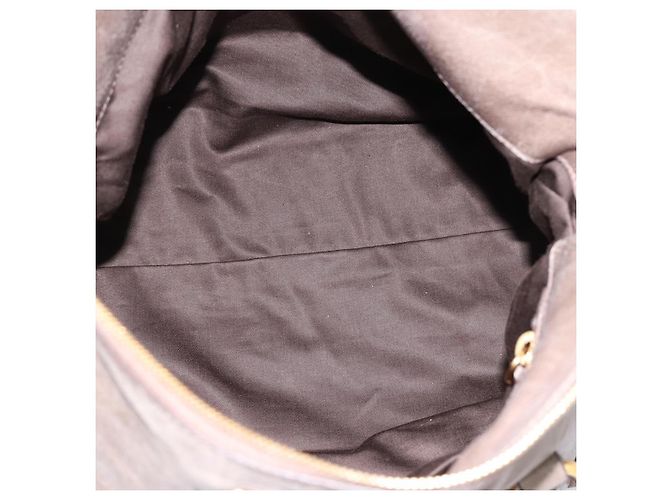 Borsa a mano Miu Miu in pelle 2way Grigio Oro Auth yk20871M Marrone D'oro - vista 11