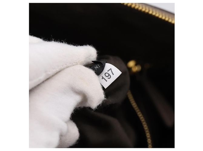 Borsa a mano Miu Miu in pelle 2way Grigio Oro Auth yk20871M Marrone D'oro - vista 12