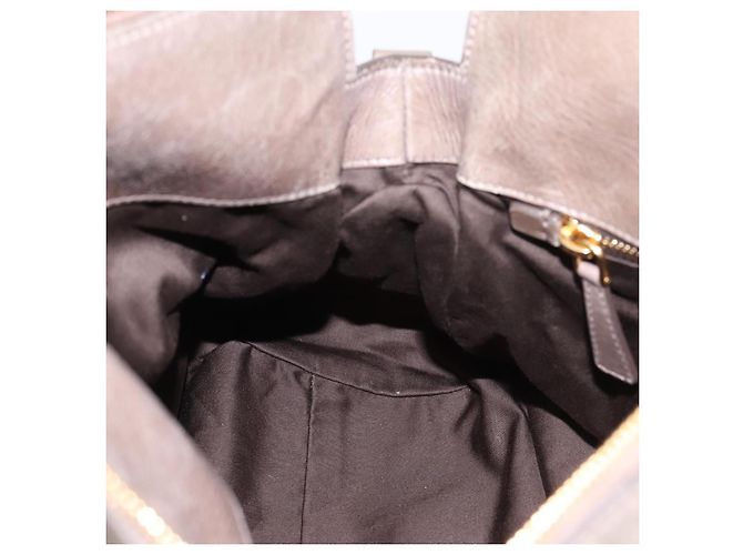 Borsa a mano Miu Miu in pelle 2way Grigio Oro Auth yk20871M Marrone D'oro - vista 20